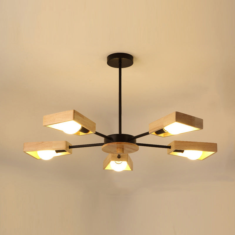 Chandelier en forme de Spoutnik en forme de lampe de caoutchouc nordique