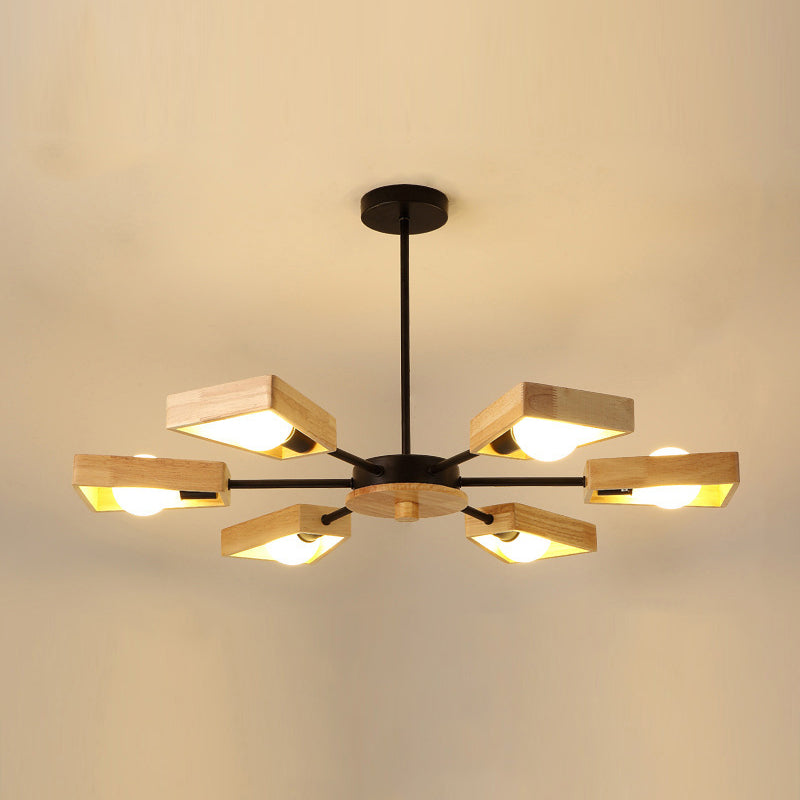 Chandelier en forme de Spoutnik en forme de lampe de caoutchouc nordique