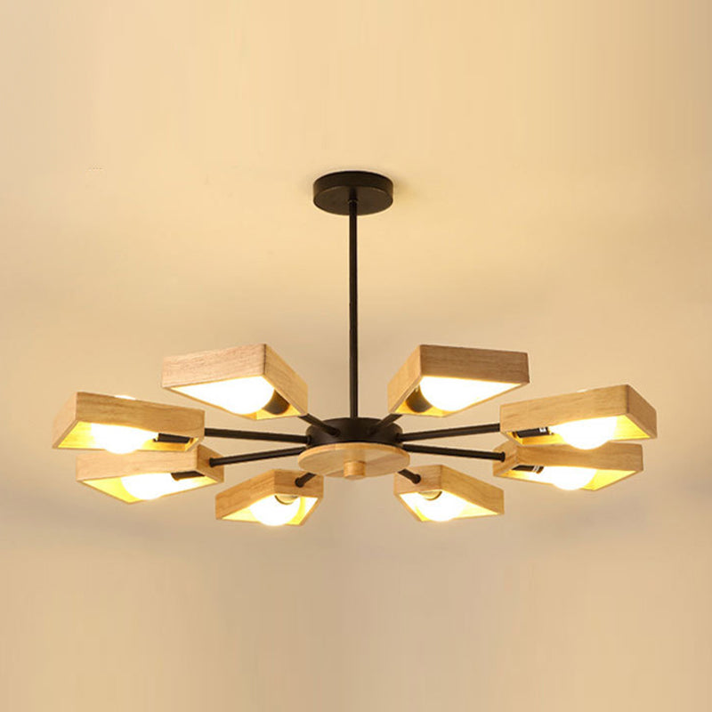 Chandelier en forme de Spoutnik en forme de lampe de caoutchouc nordique