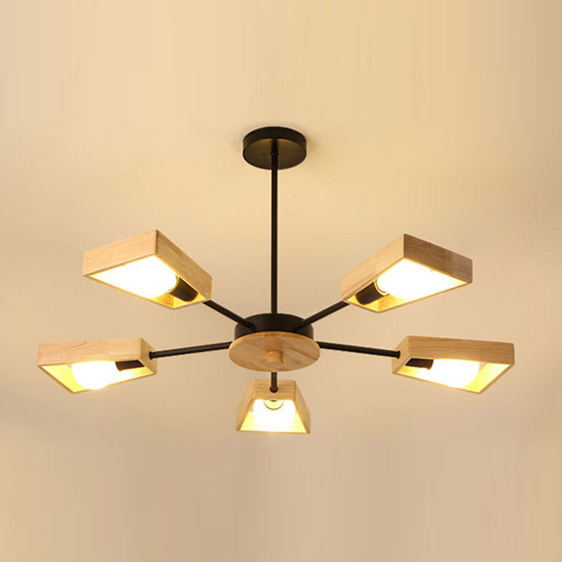 Chandelier en forme de Spoutnik en forme de lampe de caoutchouc nordique