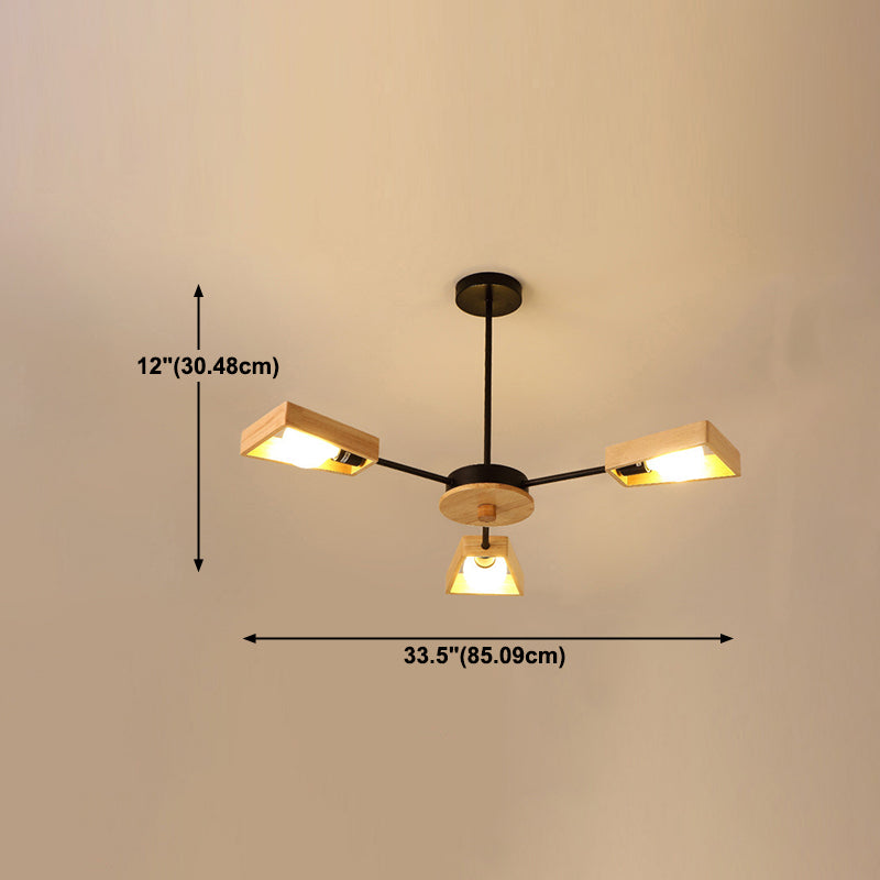 Chandelier en forme de Spoutnik en forme de lampe de caoutchouc nordique