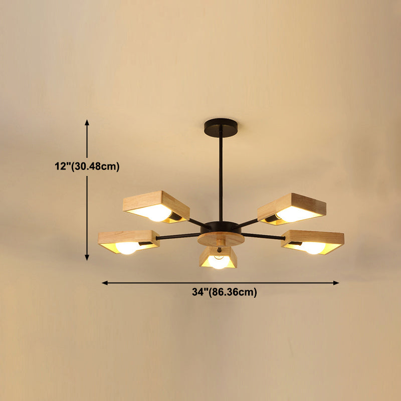 Chandelier en forme de Spoutnik en forme de lampe de caoutchouc nordique