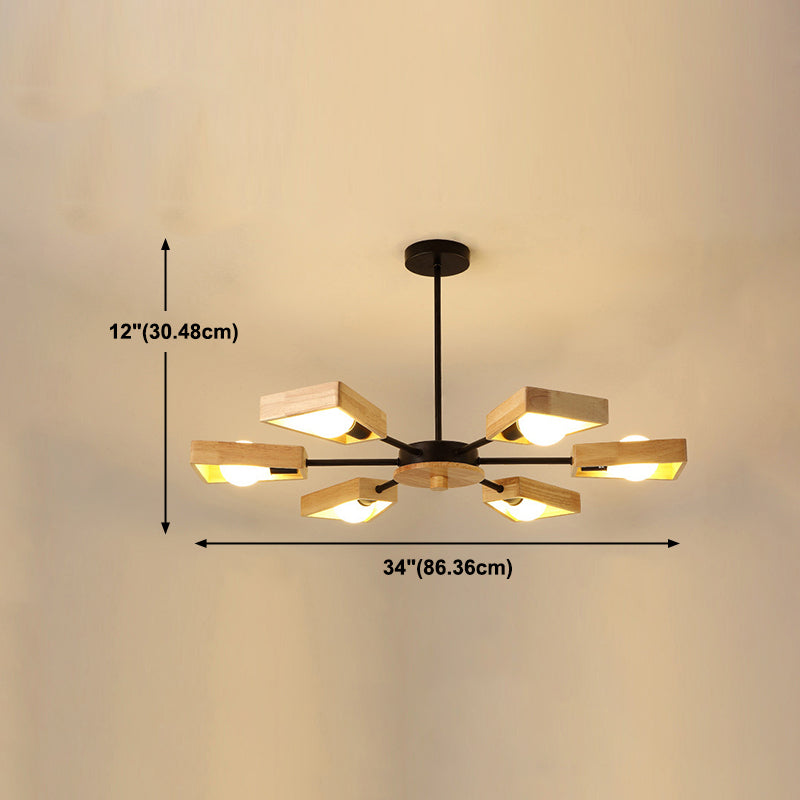 Chandelier en forme de Spoutnik en forme de lampe de caoutchouc nordique