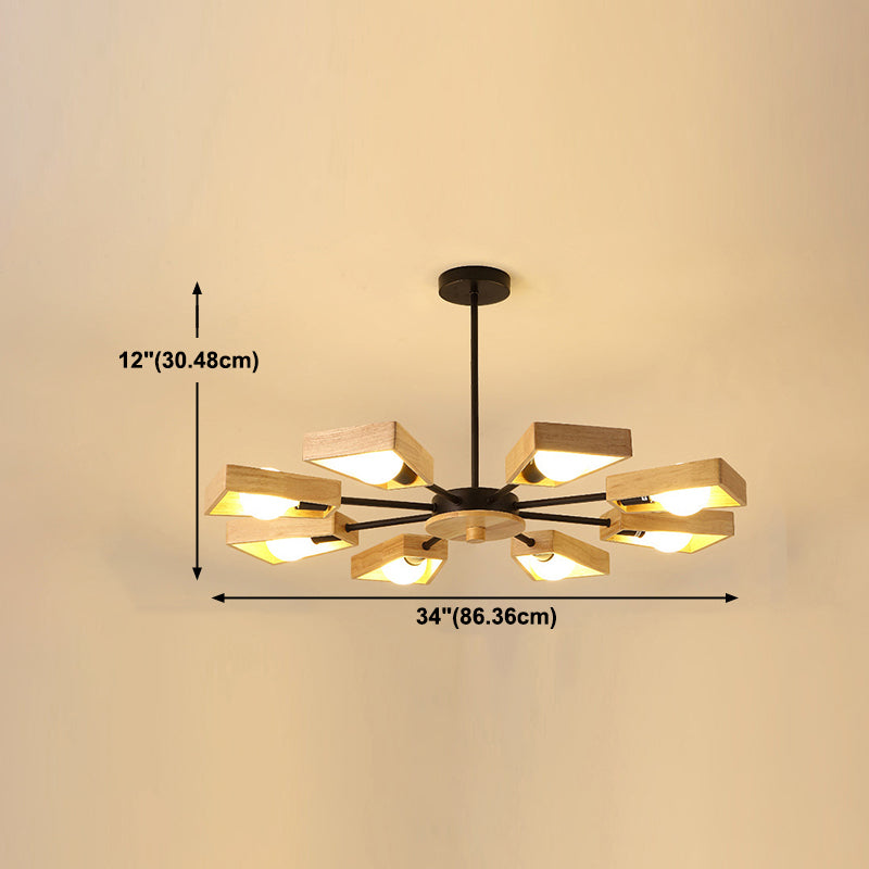 Chandelier en forme de Spoutnik en forme de lampe de caoutchouc nordique