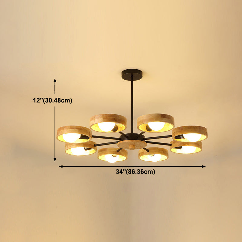 Chandelier en forme de Spoutnik en forme de lampe de caoutchouc nordique