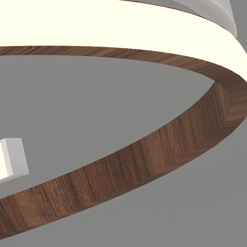 Nordic Circle Chandelier Aluminium 24 "de large pendentif de lustre à LED pour le salon