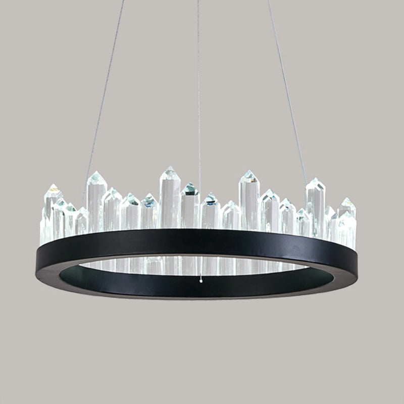 Noordse geometrische kroonluchter Crystal Single Light Led kroonluchter hanger voor woonkamer