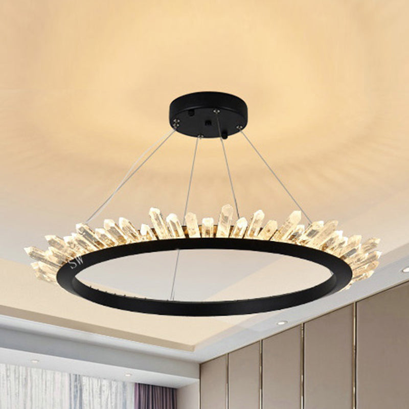 Noordse geometrische kroonluchter Crystal Single Light Led kroonluchter hanger voor woonkamer