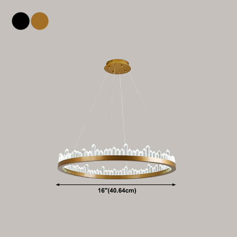 Noordse geometrische kroonluchter Crystal Single Light Led kroonluchter hanger voor woonkamer