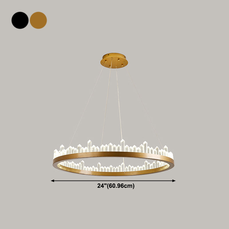 Noordse geometrische kroonluchter Crystal Single Light Led kroonluchter hanger voor woonkamer