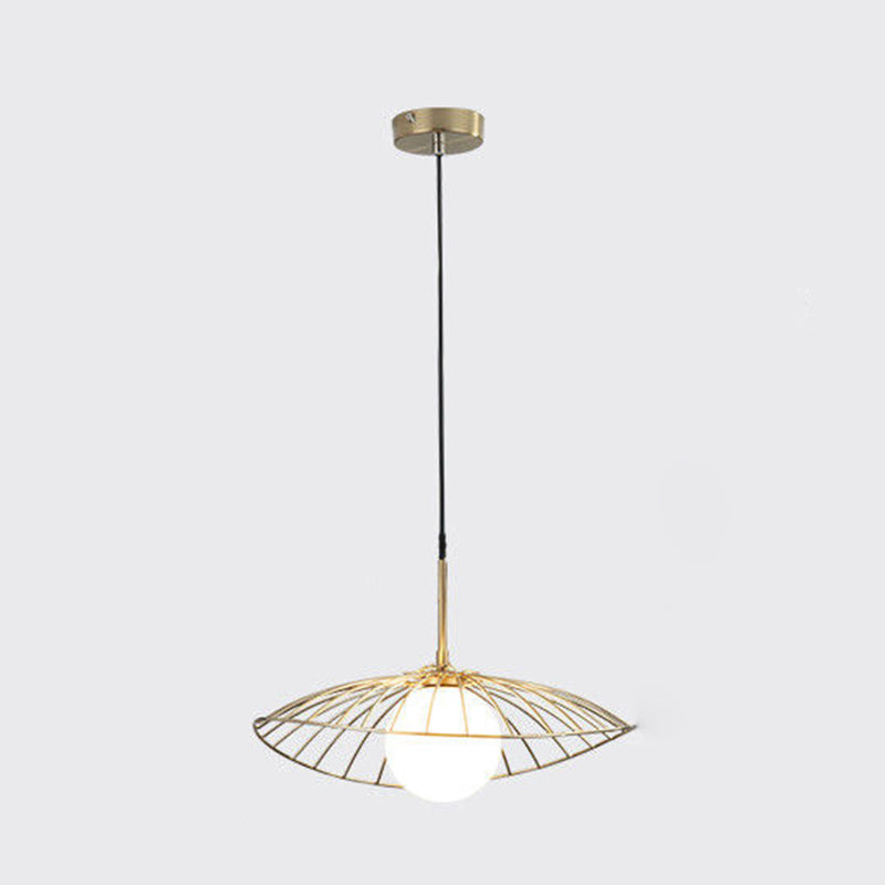 Sala da pranzo in gabbia a ciondolo lampada a loft in stile loft metallo a 1 luci di goccia