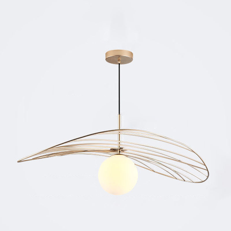 Sala da pranzo in gabbia a ciondolo lampada a loft in stile loft metallo a 1 luci di goccia