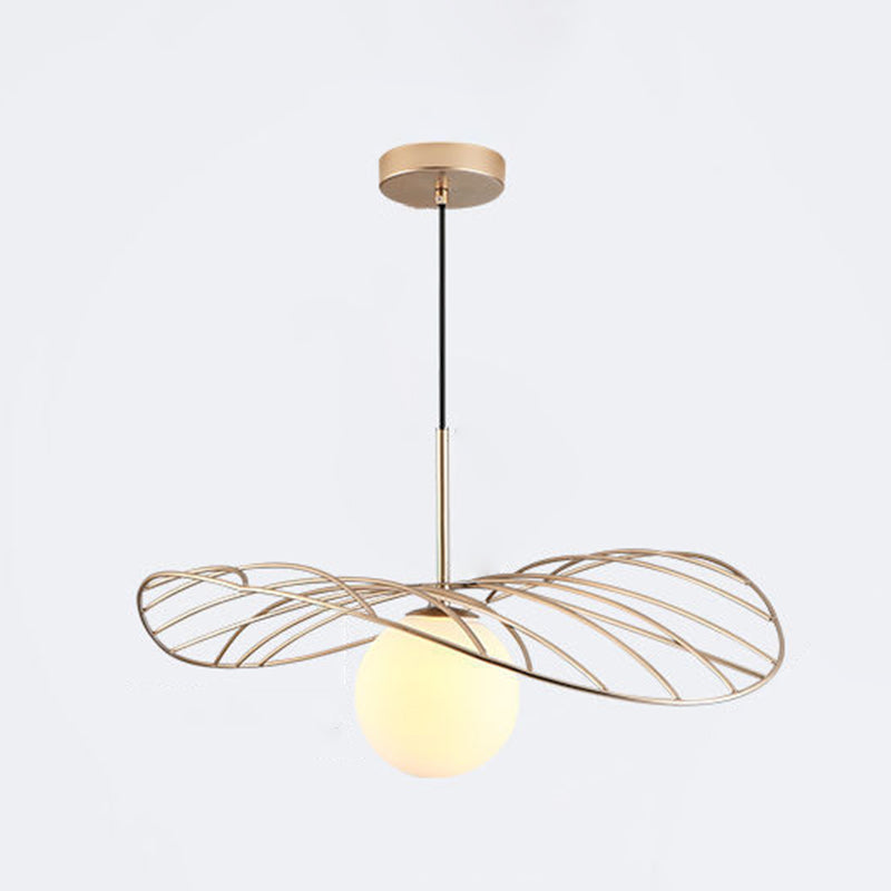 Sala da pranzo in gabbia a ciondolo lampada a loft in stile loft metallo a 1 luci di goccia