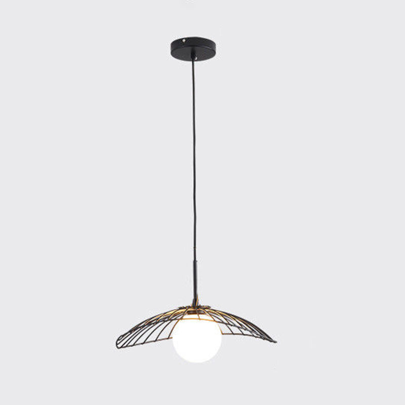 Sala da pranzo in gabbia a ciondolo lampada a loft in stile loft metallo a 1 luci di goccia