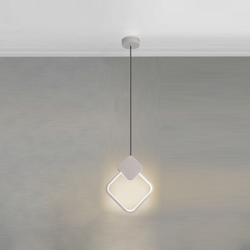 Forme géométrique en métal Lumière suspendue moderne 1-Light suspendu luminaire de montage