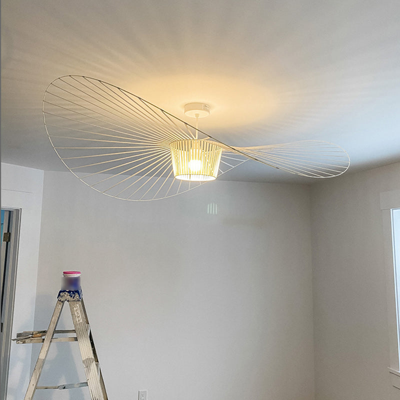 Lampada sospesa a forma di sospensione a forma di ciondolo a forma di cappello in stile loft