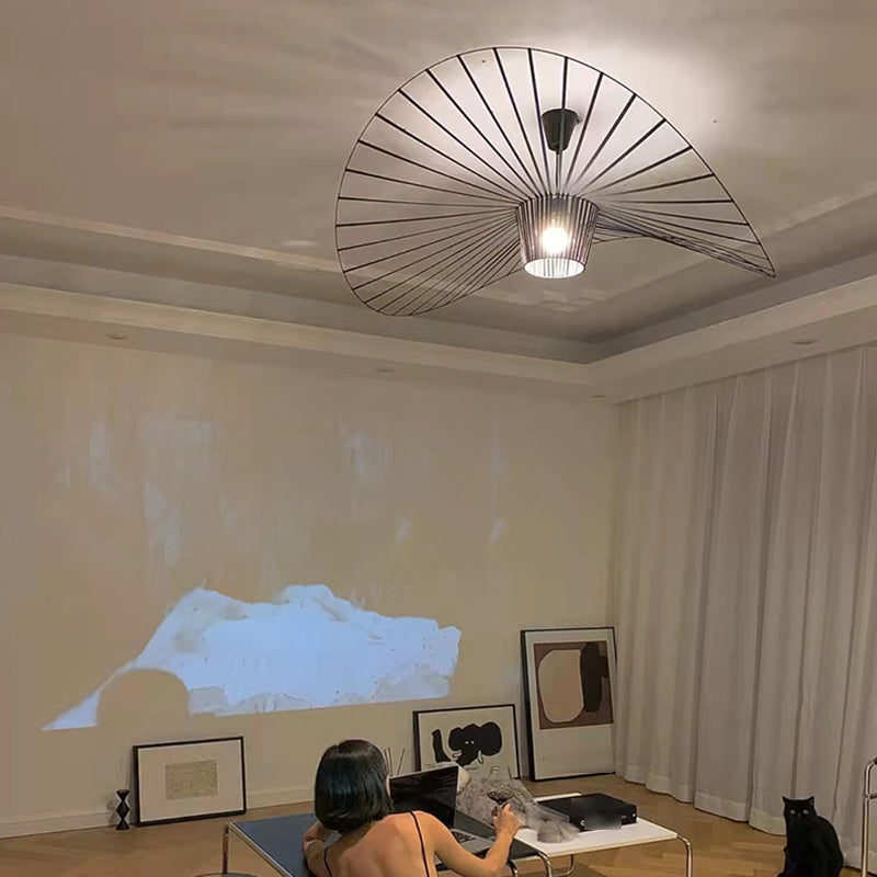 Lampada sospesa a forma di sospensione a forma di ciondolo a forma di cappello in stile loft