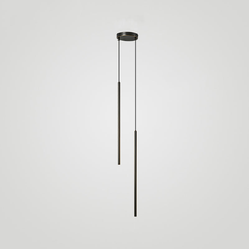 Cylinder Shape Pendants Lights Style Contemporary Metal Lampes suspendues en métal