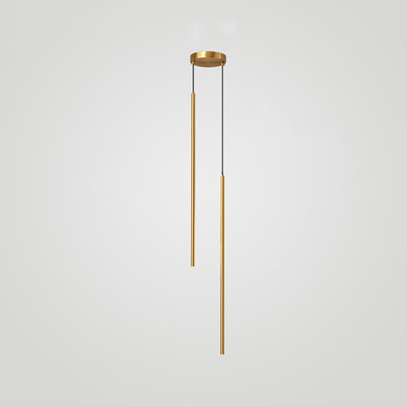 Cylinder Shape Pendants Lights Style Contemporary Metal Lampes suspendues en métal