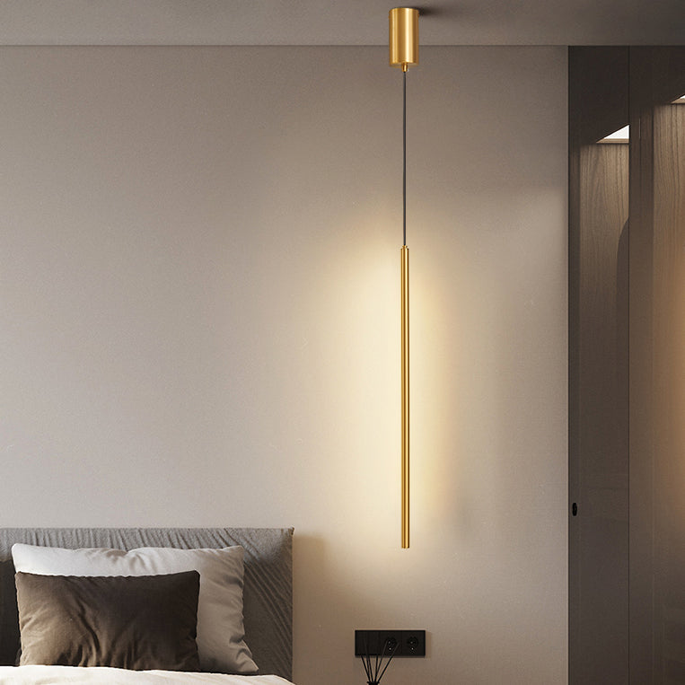 Cylinder Shape Pendants Lights Style Contemporary Metal Lampes suspendues en métal