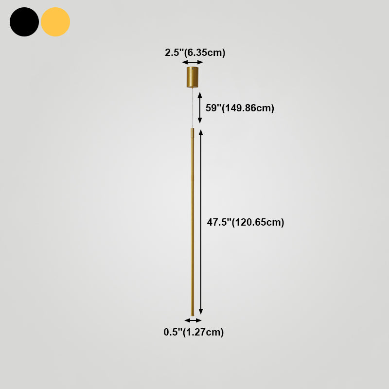 Cylinder Shape Pendants Lights Style Contemporary Metal Lampes suspendues en métal