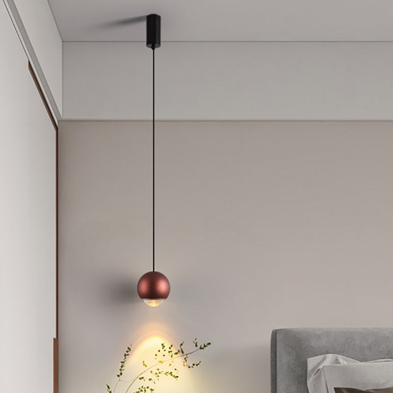 Eigentijdse stijl bolvormige vorm hanglamp metaal 1 lichthangende lamp