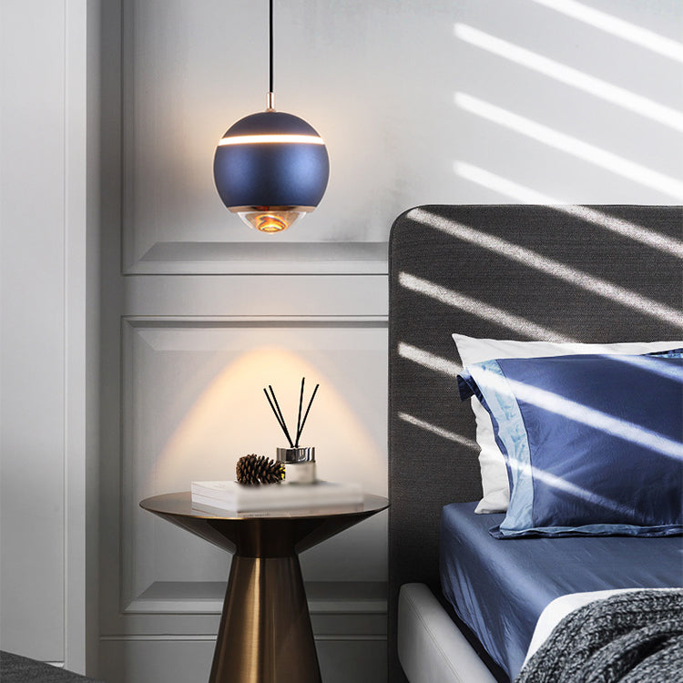 Eigentijdse stijl bolvormige vorm hanglamp metaal 1 lichthangende lamp
