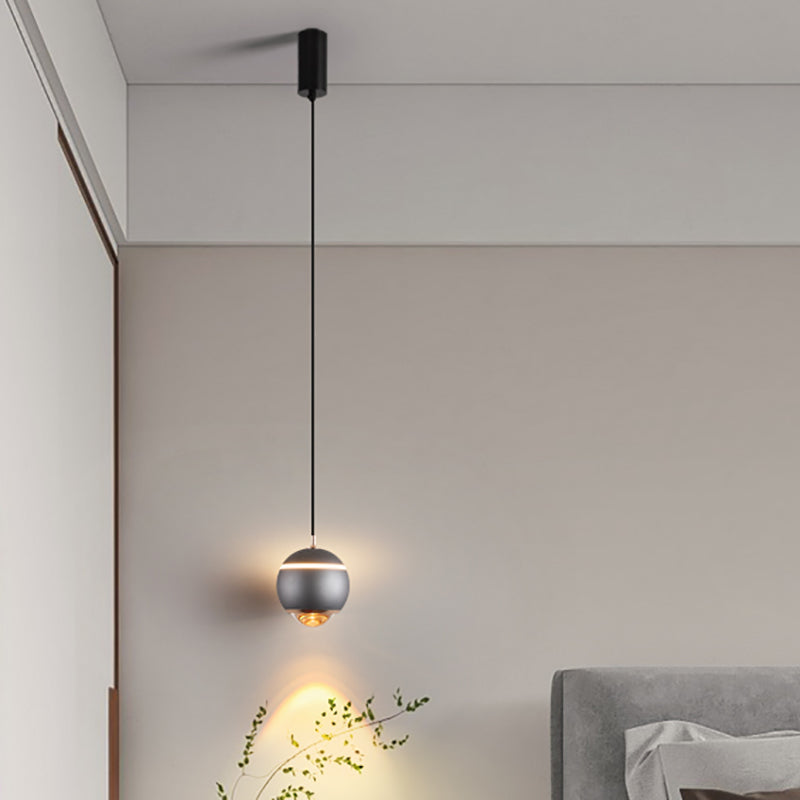 Eigentijdse stijl bolvormige vorm hanglamp metaal 1 lichthangende lamp