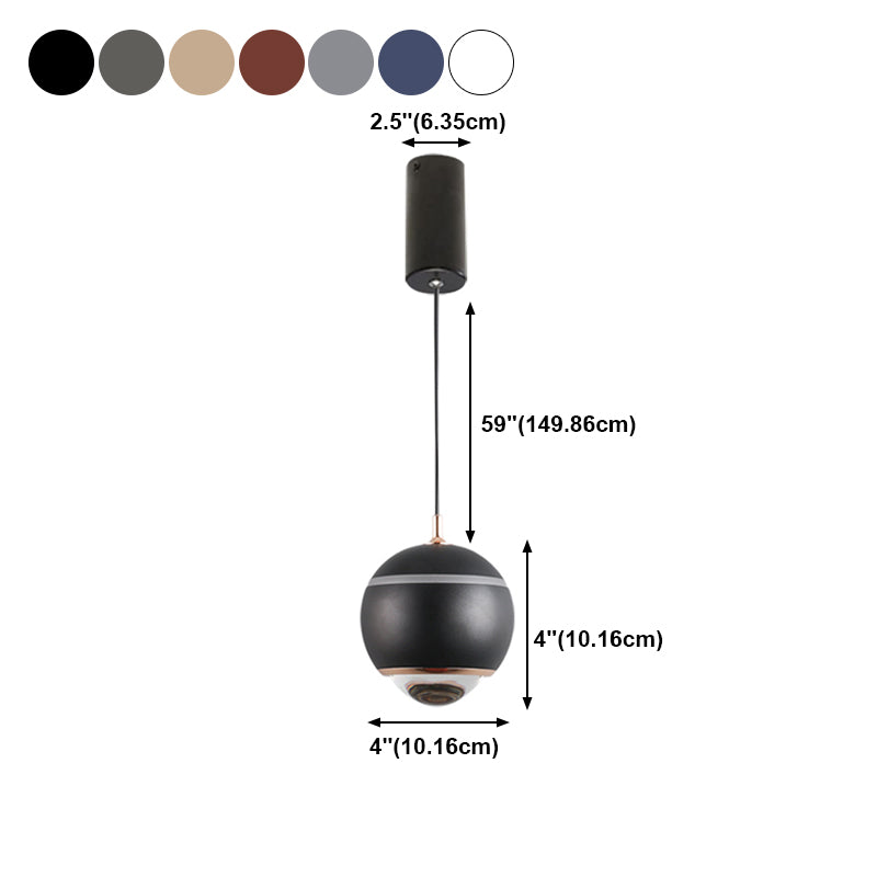 Eigentijdse stijl bolvormige vorm hanglamp metaal 1 lichthangende lamp