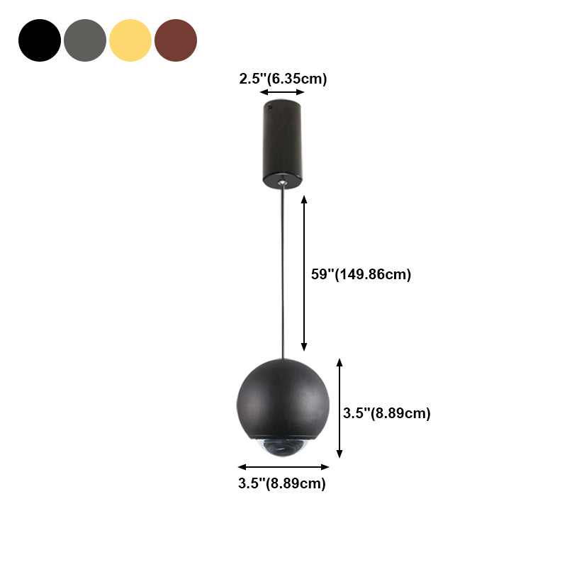 Eigentijdse stijl bolvormige vorm hanglamp metaal 1 lichthangende lamp