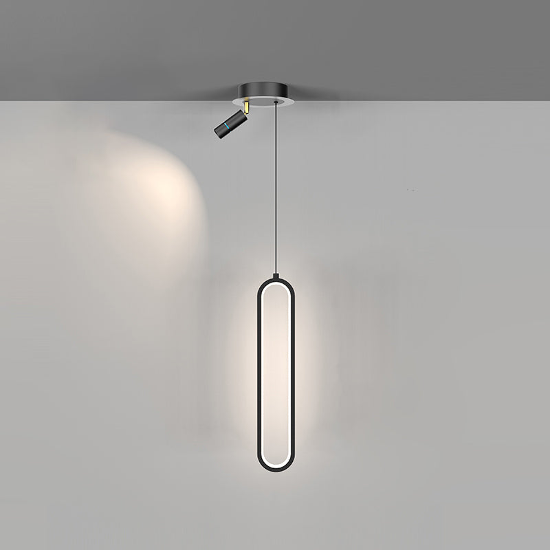 Eigentijdse stijl lineaire vorm hanglampen metaal 2 lichthangende lampen