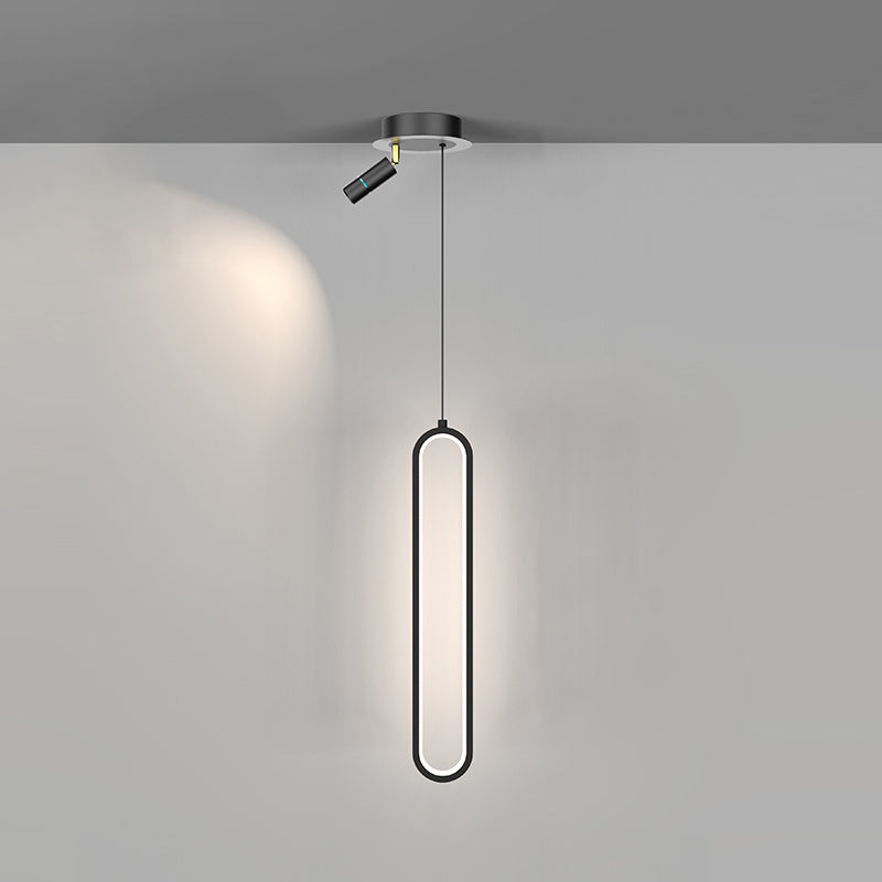 Eigentijdse stijl lineaire vorm hanglampen metaal 2 lichthangende lampen