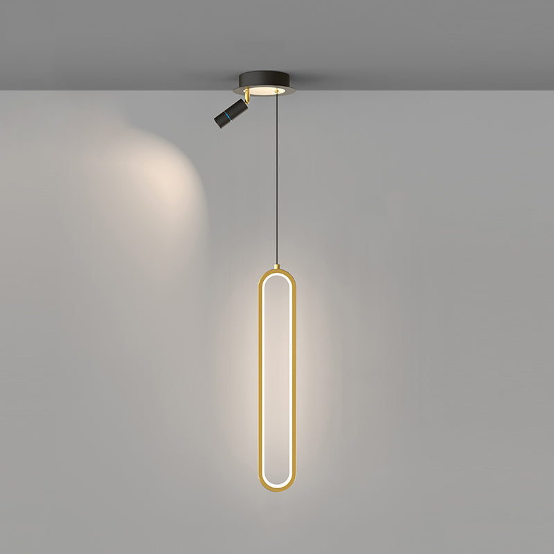 Eigentijdse stijl lineaire vorm hanglampen metaal 2 lichthangende lampen