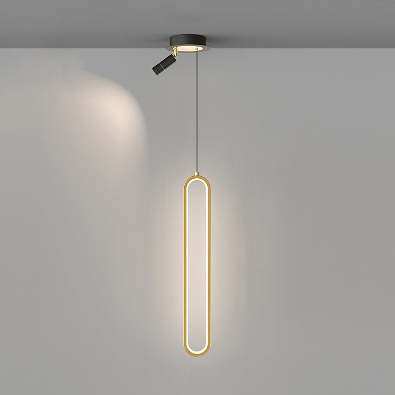 Eigentijdse stijl lineaire vorm hanglampen metaal 2 lichthangende lampen