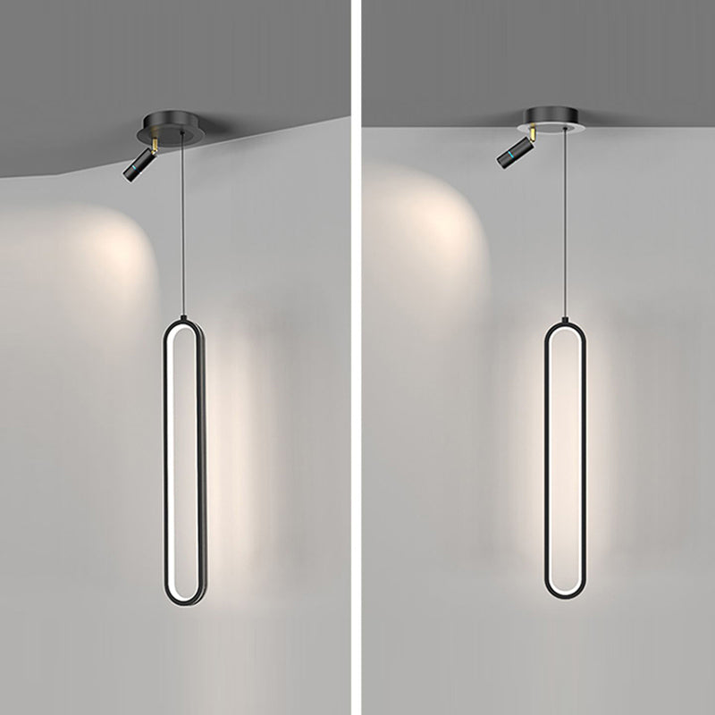 Eigentijdse stijl lineaire vorm hanglampen metaal 2 lichthangende lampen