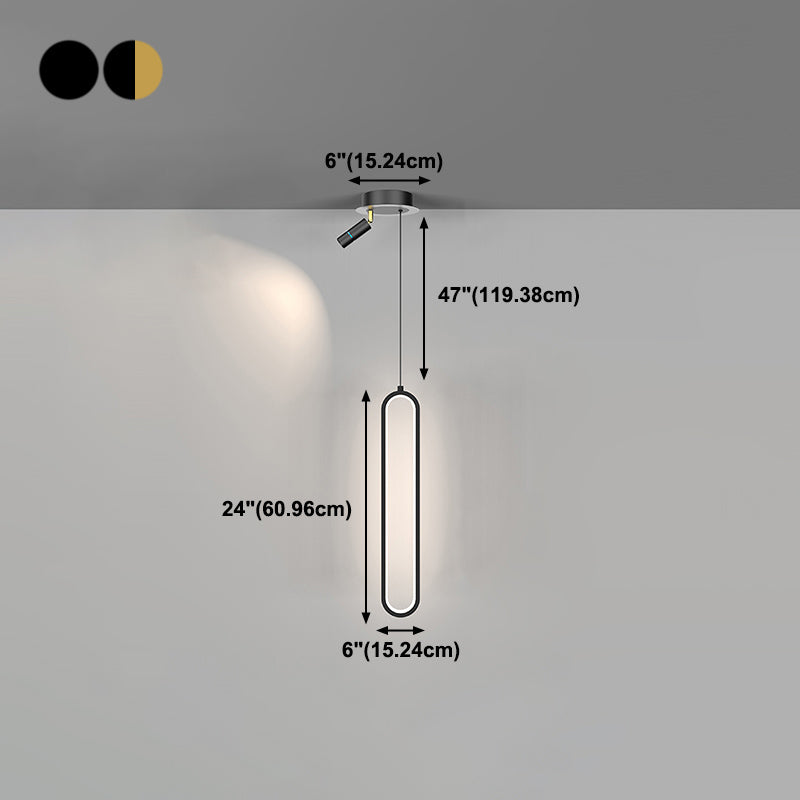 Eigentijdse stijl lineaire vorm hanglampen metaal 2 lichthangende lampen