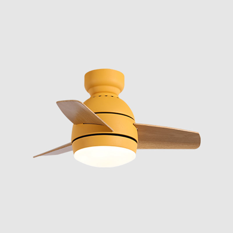 Metal Ceiling Fan Lighting Modern Style 1 Light Ceiling Fan Lamp for Living Room