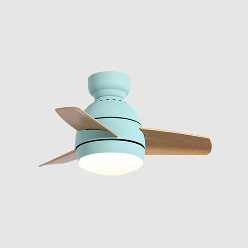 Metal Ceiling Fan Lighting Modern Style 1 Light Ceiling Fan Lamp for Living Room