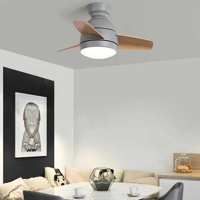 Metal Ceiling Fan Lighting Modern Style 1 Light Ceiling Fan Lamp for Living Room