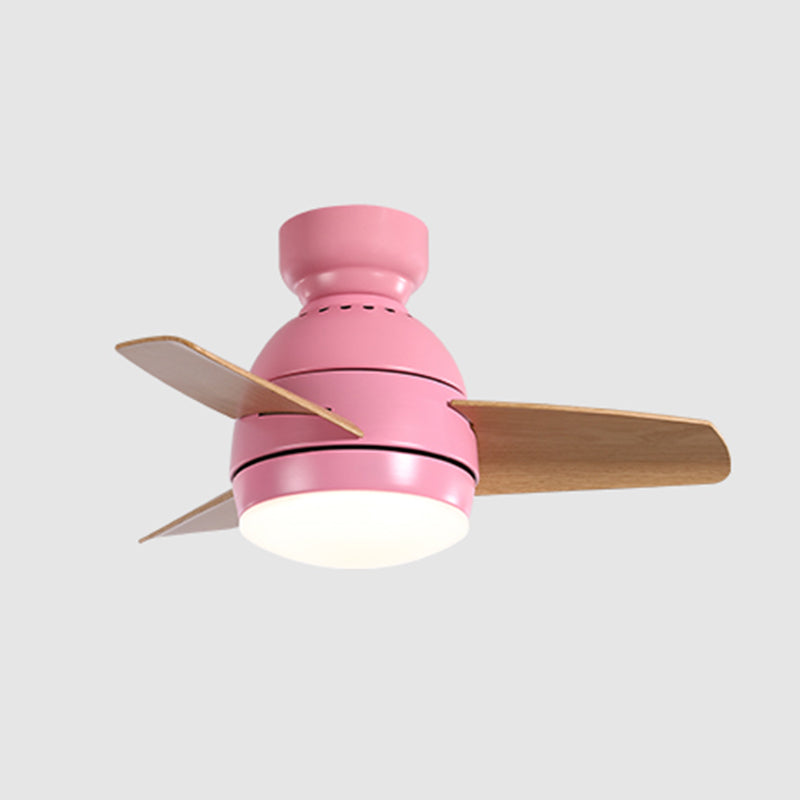 Metal Ceiling Fan Lighting Modern Style 1 Light Ceiling Fan Lamp for Living Room