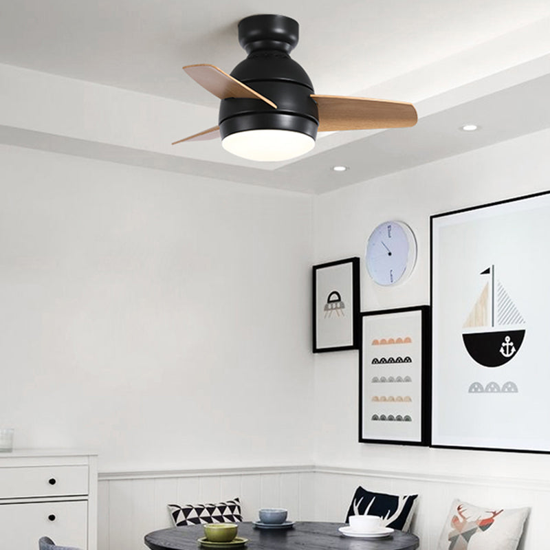 Metal Ceiling Fan Lighting Modern Style 1 Light Ceiling Fan Lamp for Living Room