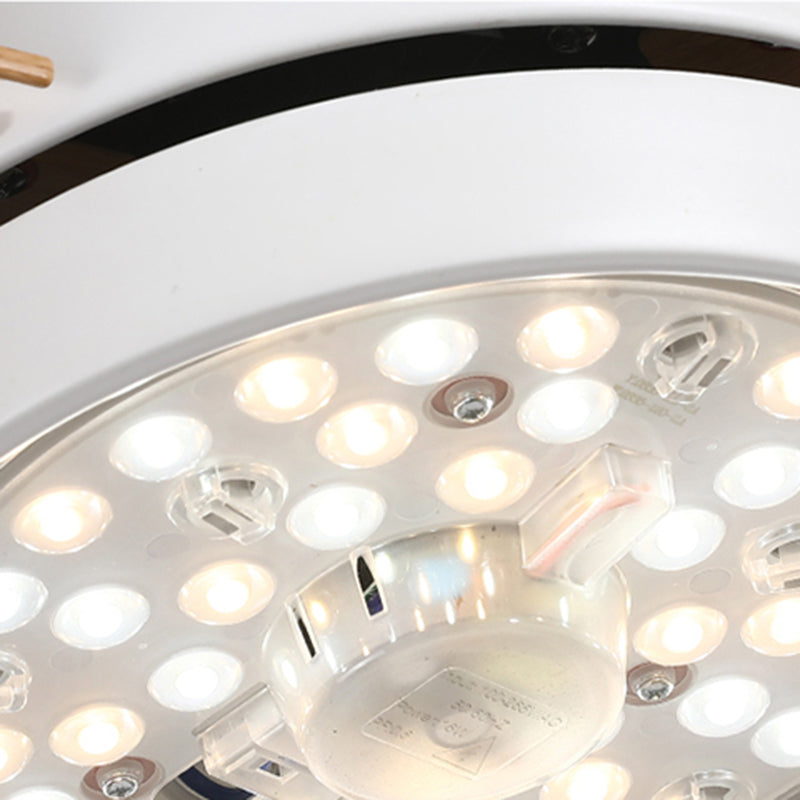 Metal Ceiling Fan Lighting Modern Style 1 Light Ceiling Fan Lamp for Living Room