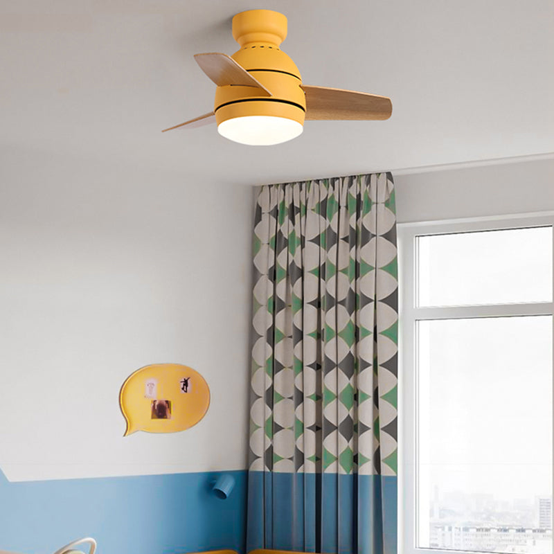 Metal Ceiling Fan Lighting Modern Style 1 Light Ceiling Fan Lamp for Living Room