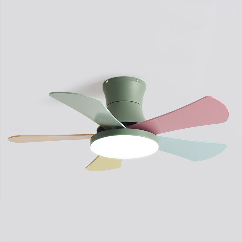 Moderne Deckenlüfterbeleuchtung Metal 1 Licht Deckenventilator Lampe für Kinderzimmer