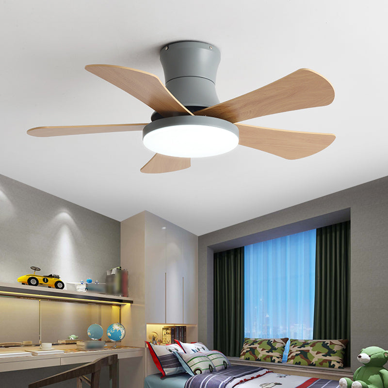 Modern Style Ceiling Fan Lighting Metal 1 Light Ceiling Fan Lamp for Children's Room