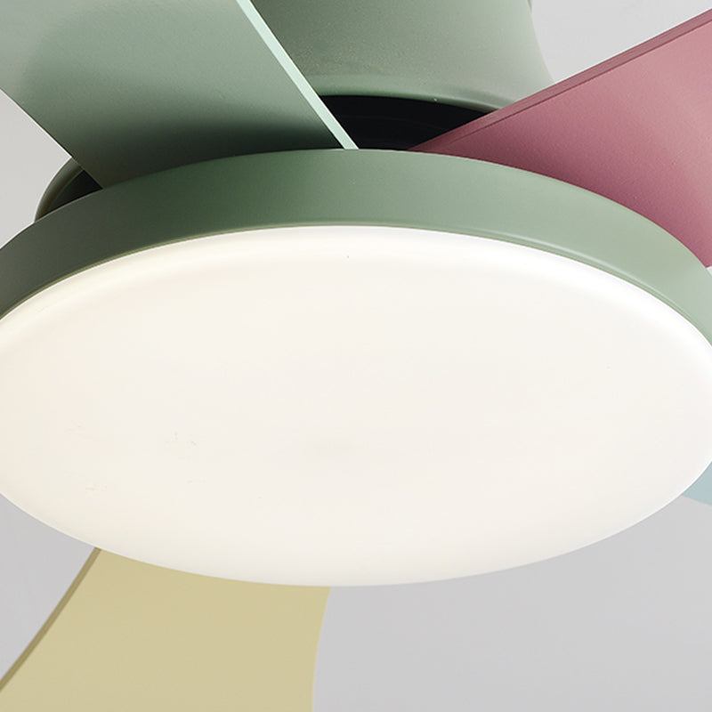 Moderne Deckenlüfterbeleuchtung Metal 1 Licht Deckenventilator Lampe für Kinderzimmer