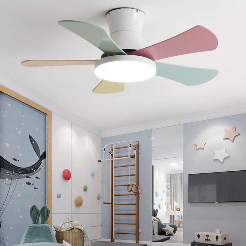 Moderne Deckenlüfterbeleuchtung Metal 1 Licht Deckenventilator Lampe für Kinderzimmer