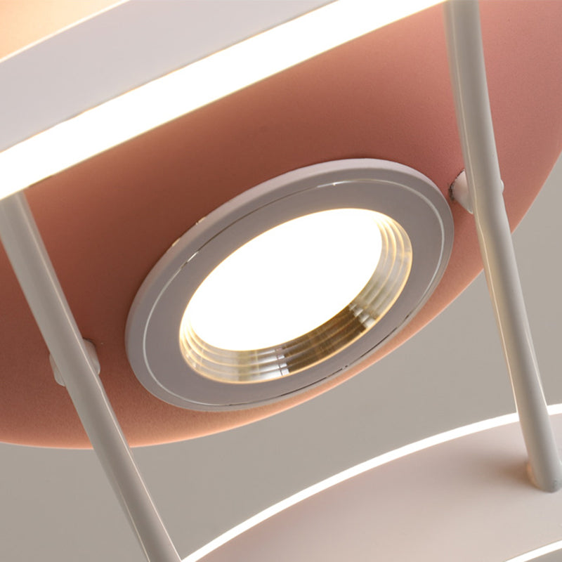 Multi Light Ceiling Fan Lighting Modern Style Metal Ceiling Fan Lamp for Bedroom