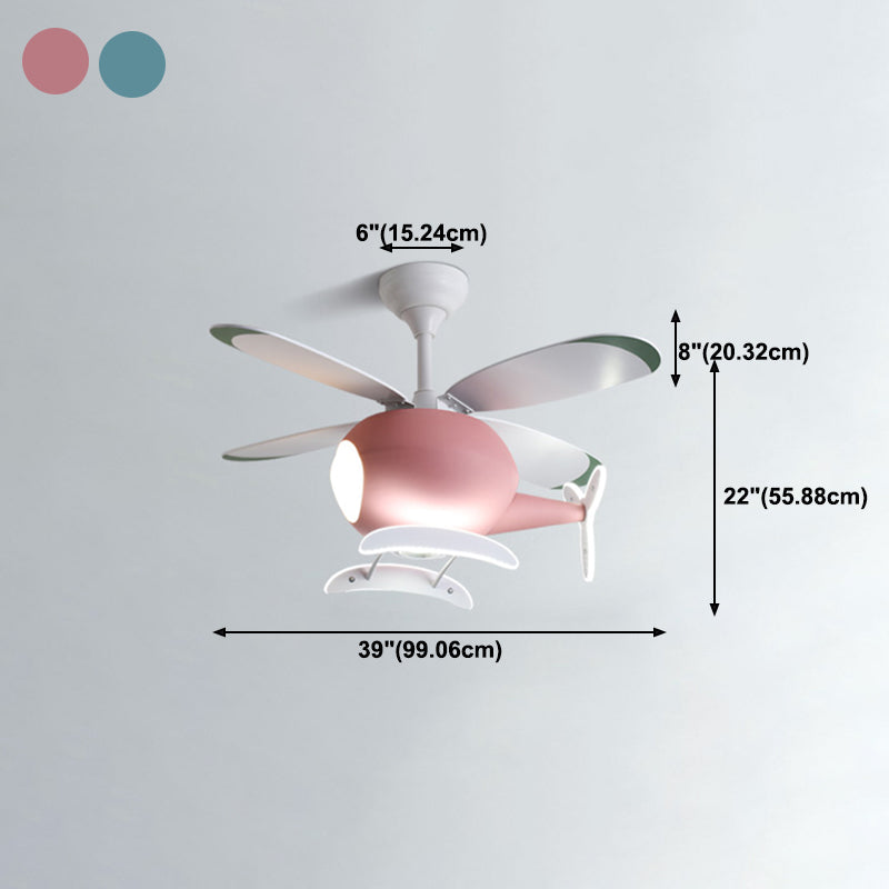 Multi Light Ceiling Fan Lighting Modern Style Metal Ceiling Fan Lamp for Bedroom