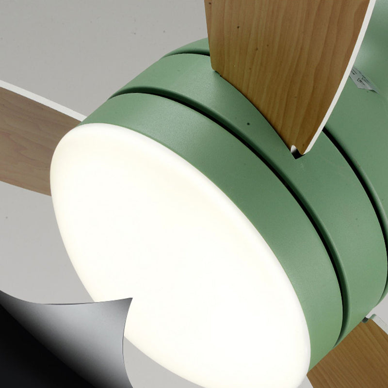 Metal Ceiling Fan Lighting Modern Style 1 Light Ceiling Fan Lamp for Bedroom